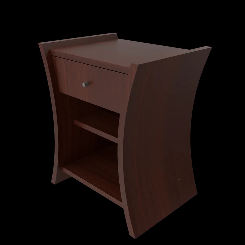 Bedside Table African Cherry - Vue 3